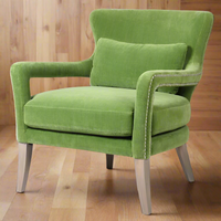 Green Velvet Armchair 82 cm