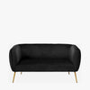 Rust Velvet Sofa 142 cm