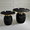 Pair of Black Tables 60 cm