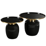 Pair of Black Tables 60 cm