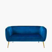 Rust Velvet Sofa 142 cm