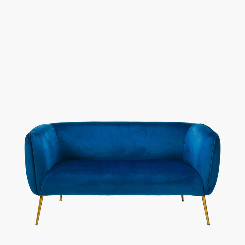 Rust Velvet Sofa 142 cm