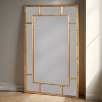 Ornate Mirror -Gilt Bamboo - 100cm