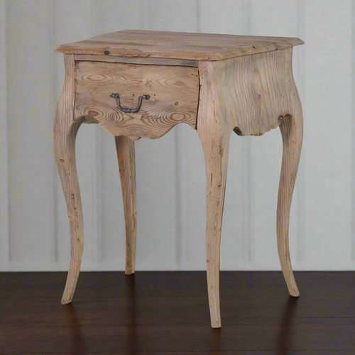 Natural Wood Bedside Table 71cm