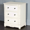 Tall 3 drawer, white painted Bedside Table. Almost a chest of drawers this versatile piece of furniture offers great storage in your bedroom.&nbsp;