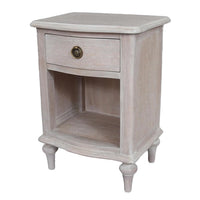 Limewashed Bedside Table