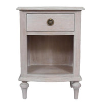 Limewashed Bedside Table