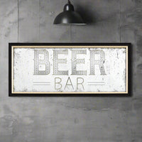 Mirrored Wall Sign "Beer Bar" 59 x 22 cm