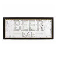 Mirrored Wall Sign "Beer Bar" 59 x 22 cm