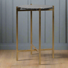 Black Marble on Gilt Side Table 63 cm