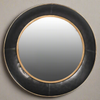 Round Mirror Black Metal 50 cm