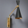 Black & Gilt Metal Wall Light - 49cm