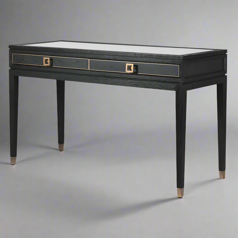 Black Wooden Dresssing Table / Desk 130 cm