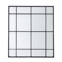 Black Iron Graphic Window Mirror 150cm x 133cm