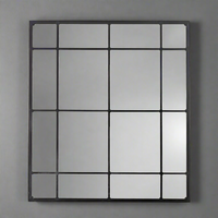 Black Iron Graphic Window Mirror 150cm x 133cm