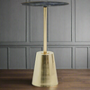 Gilt Stem Table Marble Effect Top 65cm