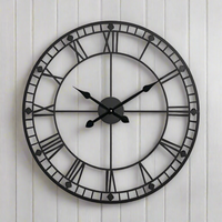 Black Skeleton Clock 80cm