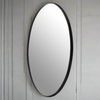 Oval Mirror Black Frame 100cm