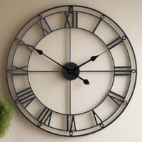 Black Skeleton Clock 60 cm