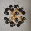 Black Glass 18 Globe Chandelier 85cm