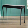 A sleek and very elegant black wooden console with beautifully curved legs adding a touch of sophistication to your space. &nbsp;