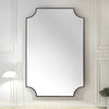 Black Curved Edge Mirror 117 x 77 cm