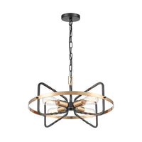 Black & Gold Ribbon Flush Light 52 cm