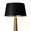 Oversized Black Velvet Lampshade with Gold Lining
