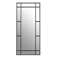 Black Window Mirror on Stand 140 cm