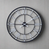 Black & Silver Skeleton Clock 80 cm