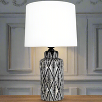 Black and White Ceramic Lamp 52 cm