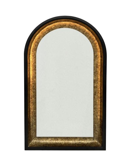 Round Black Window Mirror 120 cm