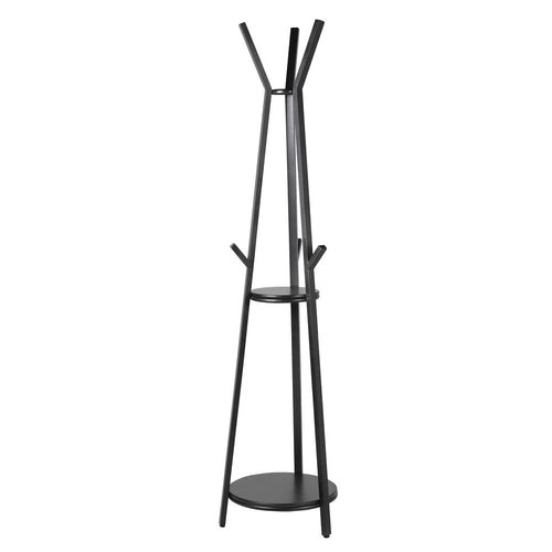 Two Tier Black Coat Stand -- 183cm