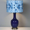 Blue Ceramic Lamp and Shade 70 cm