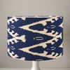 Blue Cotton Ikat Patterned Lamp / Pendant Shade - 40/35/30 cm