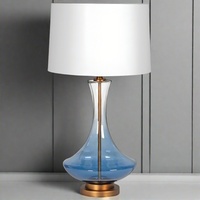 Blue Ombre Glass Lamp 75cm