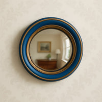Blue  Mini Convex Mirror 17cm