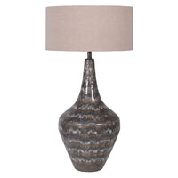 Tall Blue Metal Lamp and Shade H: 85 cm