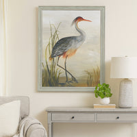 Blue & Red Heron Print 110 cm x 78 cm