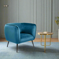 Blue Velvet Armchair