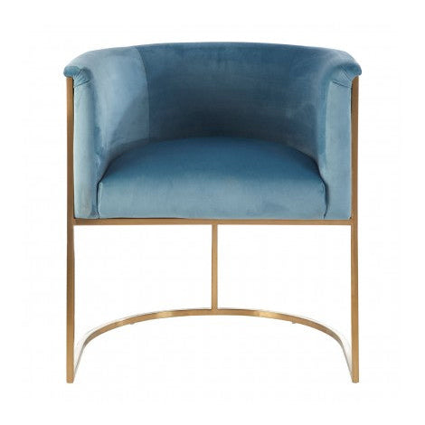 Blue Velvet Chair 66cm