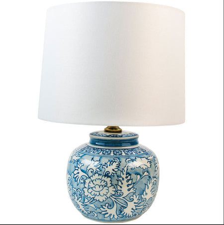 Blue & White Ceramic Lamp 52 cm