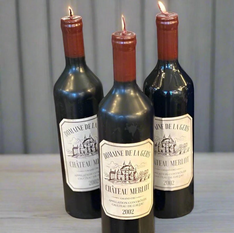 Wine Bottle Candle H: 28.5cm