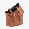 Brown Leather Storage Baskets - Set of Two