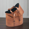 Brown Leather Storage Baskets - Set of Two