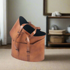 Brown Leather Storage Baskets