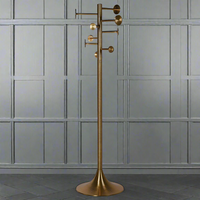 Aged Brass Ultimate Coat Stand H: 190 cm