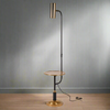 A stunning 6ft tall floor down light lamp with a beautiful bronze gold side table.&nbsp; This floor lamp makes a striking addition to any design led space with it's bronze gold and black iron finish.


H: 180 cm W: 43 cm D: 40 cm