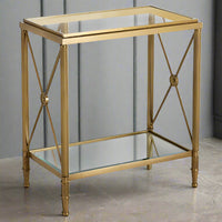 Brass Empire Rectangular Side Table