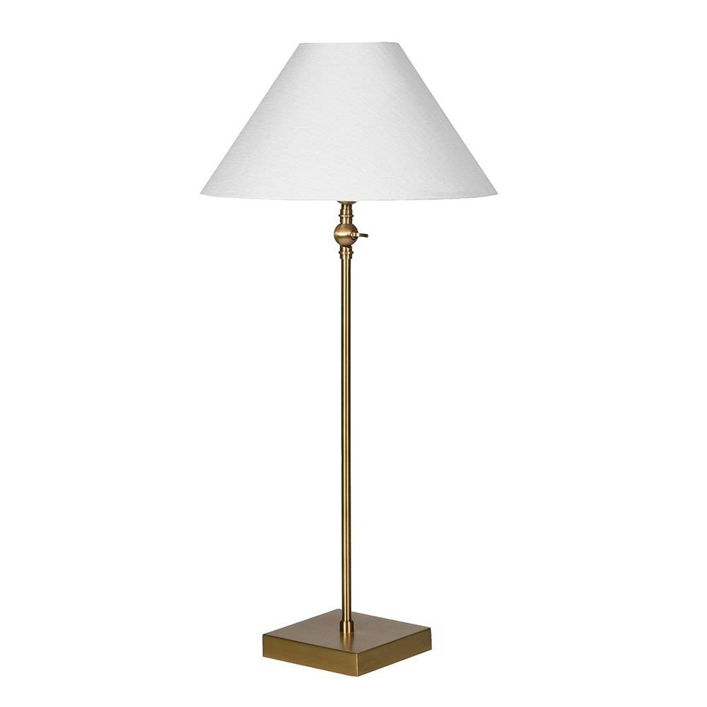 Slim Brass Lamp and Shade